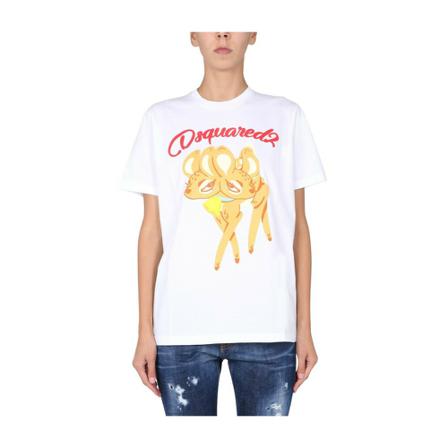 Dsquared2 - T-shirts - Vit - Dam - Storlek: S, Dam, Storlek: S