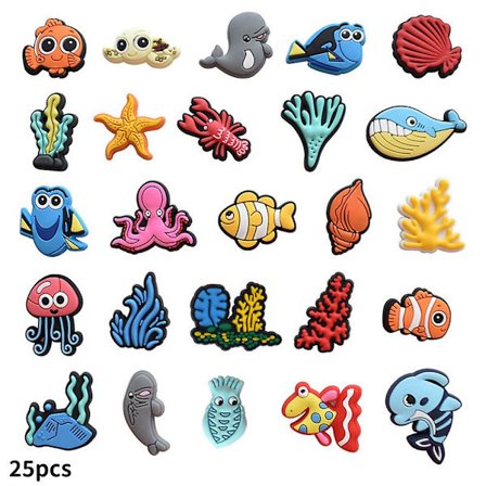 100 stk. Cartoon Finding Nemo Sko Charms Dekoration Til Diy Croc Clog Sandaler Tilbehør