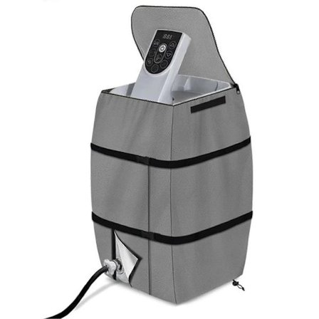 Pumpebeskyttelse til spabad med lynlås, vandtæt, støvtæt, isoleret pumpebeskyttelse til spa-varmer til vinteren Grå