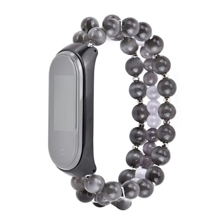 Xiaomi Mi Smart Band 4 / 3 opal pärlor klockarmband - Svart