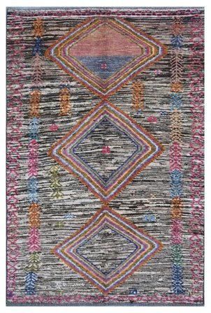 Hand Knotted Berber Colourful Rug 120X185