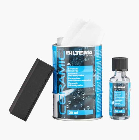 Biltema - Keramisk Lakkbeskyttelse for Metall og Plast, Beskytter mot luftforurensning og UV-stråler med Vannperleeffekt