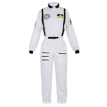 Astronaut Costume Space Suit For Adult Cosplay Costumes Zipper Halloween Costume Couple Flight Jumpsuit Plus Size Uniform -a