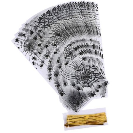 50 stk Halloween Godteposer Kjeks Poser Godteri Gavepose