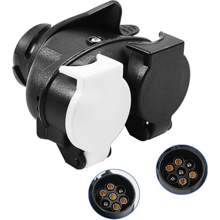 13-polig bil till 7-polig kontaktuttagsadapter 12v, 2 i 1 släpvagnsadapteromvandlare, 13-polig till 7-polig dragadapter, vattentät husvagnsomvandlare