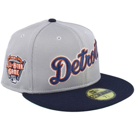 New Era - MLB Grå fitted Keps - Detroit Tigers Pivot Mesh Crown Grey/Navy Fitted @ Hatstore