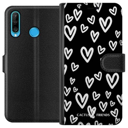 Yhteensopiva Lompakkokotelo Huawei Huawei P30 lite Cactus and Friends - Handdrawn Love Chaos