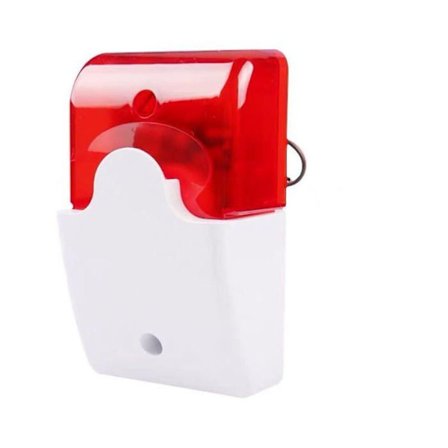 2 stk. kablet stroboskop sirene DC 12V lydalarm rødt lys lyd sirene sikkerhetsalarmsystem Odipie