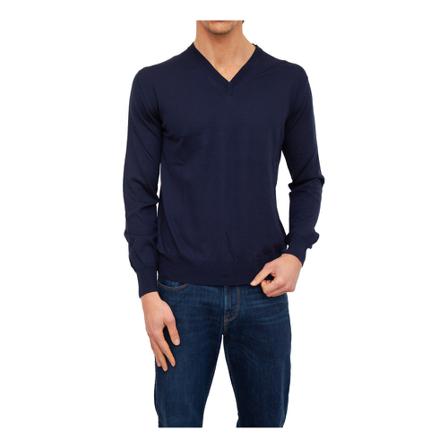 Brioni - Stickade Tröjor - Blå - Herr - Storlek: 5xl, Herr, Storlek: 5XL