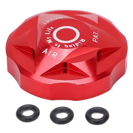 Framgaffel Luftkammer Cykelaffjedringsgaffel Luftgasventilafdækning Aluminiumlegering Mountainbike Rød