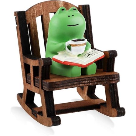 Miniature Frø Figurer, Sød Frø Dekoration Miniature Frø Statue Sjov Frø Skulptur til Indendørs Skrivebordshave Soveværelsesdekoration