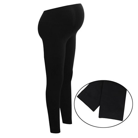 Graviditet Bekväm Justerbar Tjock Gravid Bomull Leggings Byxor Varmare