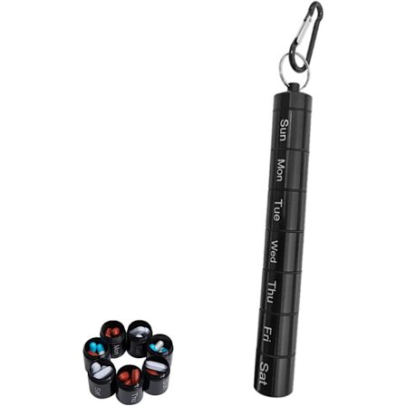 En metalltablettburk, vattentät tablettburk, 3 gånger om dagen, veckovis