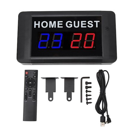 1,8-tommer Resultattavle Score Keeper Bærbar Bordplade Elektronisk Digital Resultattavle med Fjernbetjening til Indendørs Sportsgrene Udendørs