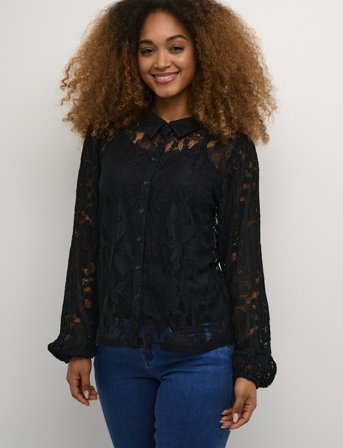 Cream Crkanni Lace Shirt - Black - 36