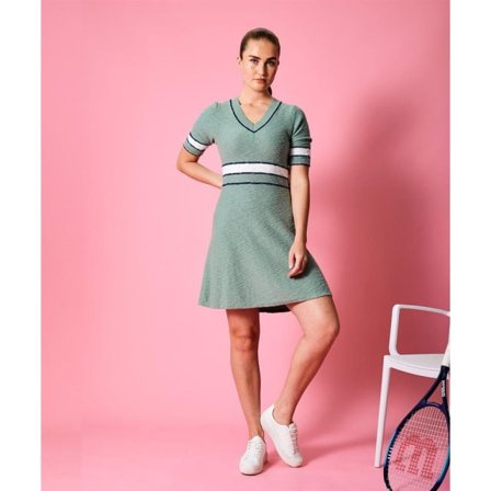 Jumperfabriken Skön Stickad Klänning I Bomull - Mie Khakigreen Klänningar Dam Grön M