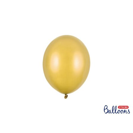 Metallic guld Ballonger Starka Ballonger 12cm, Metallic guld