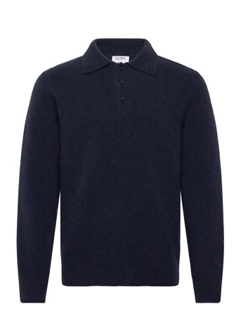 Yak Wool Polo Sweater Navy Filippa K