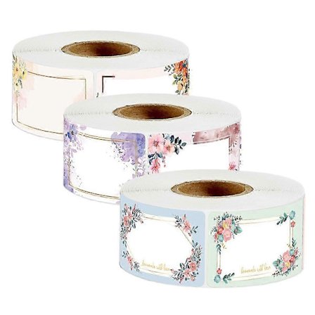 750 st Självhäftande Etiketter Namnlappar Klistermärken Mångsidiga Etiketter för Temafester Skola Kontor Hem, 3x5cm