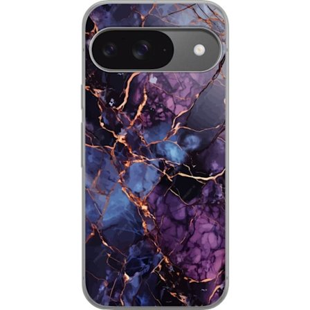 Kompatibelt Mobilskal till Google Google Pixel 9 Marmor Blå Lila