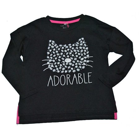 Långärmad topp med katt 110/116 cl