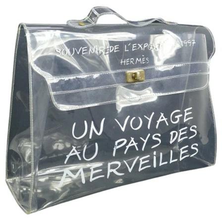 Hermès Vintage Pre-owned Vinyl handTass , Wit , Dames , Maat: ONE Size Vintage Tassen