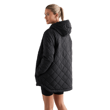 aim'n Black Oversized Quilted Anorak Friluftsjackor Dam Svart M