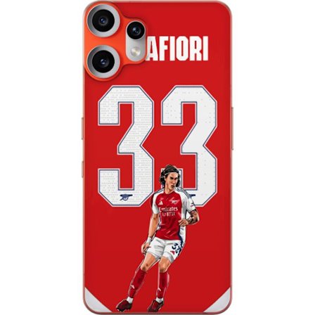 Kompatibelt Mobildeksel til Nothing Nothing CMF Phone 2 Pro Calafiori nummer 33 rød bakgrunn sport-inspirert fotballdesign som hyller styrke, lidensk
