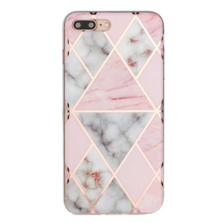 Marmor Med Mönster- Skal För Iphone 7 Plus Rosa