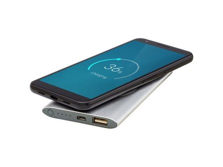 Powerbank Juice 4 000 mAh trådlös silver - Lyreco - Profilsortiment - Mobiler och tablets - Powerbanks - Standard