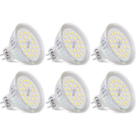 GU5.3 MR16 LED-pærer 12 V, 3,8 W tilsvarende 40 W halogen, LED-spot GU5.3 kaldhvit 6000K ikke-dimbar 430 lumen MR16 LED-pære, [BR]