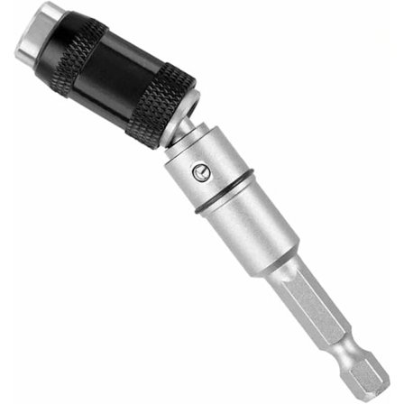 20° svingbar bitsholder, magnetisk skrutrekkerborspiss - Stål slagmagnetisk svingbar borspissholder sammenleggbar magnetisk borspissforlengelse KLB