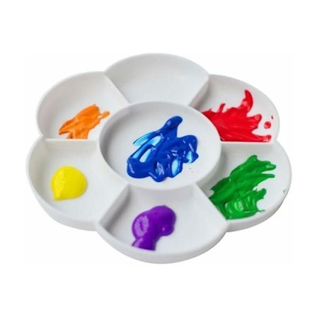 Plastblomformad färgpalett i plast - Vit?? (2-pack)