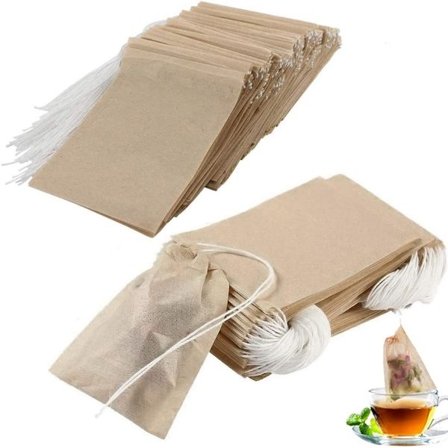 Tomme teposer - 400 stk - kaffeposer - suppeposer - filter - egnet for matlaging/kraftbein/brygging/saussiling/hjemmelaget te - 6x8 cm