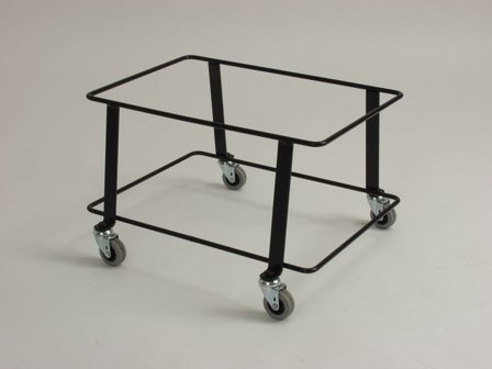 Robust roller, hjul, epoxibeläggning, 280x420x450mm svart - Lyreco - Kontorsmaterial - Butiksmaterial - Kundkorg