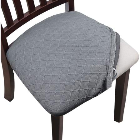 Stoltrekk, Super Fit Stretch Spandex Ruter Jacquard Avtakbart Vaskbart Spisebordstrekk for Hotell Spisestue Seremoni Bankett Bryllup Pa