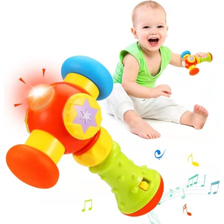 Baby Leke 6 9 12 18 Måneder Musikk Lys Baby Hammer Leke for To