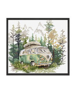 Broderikit Billede Tid til at rejse - HobbyJobby