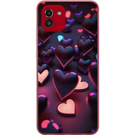 Kompatibelt Mobilskal till Samsung Samsung Galaxy A03 Midnattshjärtan