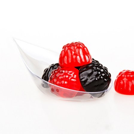 Paket med 50 genomskinliga plastskedar 100-bitar