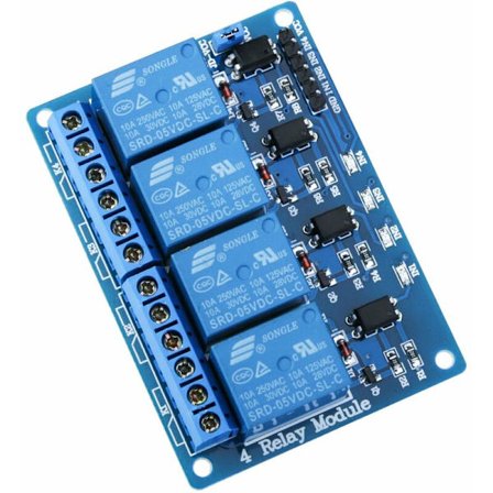 5V DC relémodul 4-kanals med optocoupler 4-kanals relémodul for Mega 2560 1280 DSP Arm PIC AVR STM32 Raspberry Pi
