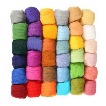 36/50 färger fiberull garn roving filtning ull för nålfiltning Hand spinning DIY 36 färger