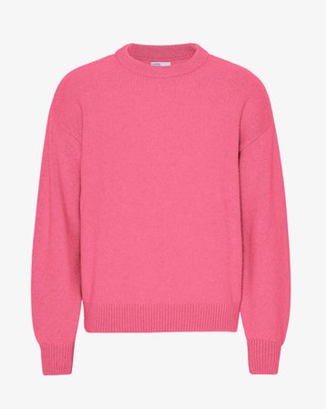 Oversized Merino Wool Crew - Bubblegum Pink - Male - L