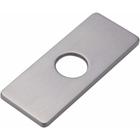 Hulplade til køkkenvask til badeværelsesarmatur, toilet, børstet nikkel armaturafdækning (grå) 15 cm