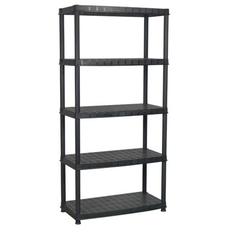 Vidaxl Förvaringshylla 5 Hyllor Svart 91,5x45,7x185 Cm Plast Svart