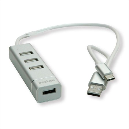 ROLINE USB2.0 Notebook Hub, 4 Ports,