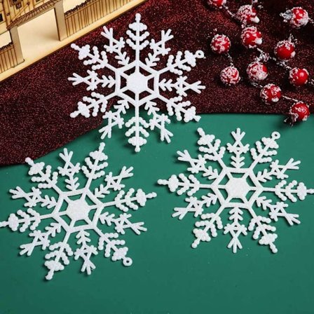 5 stk Christmas Snowflake Flakes Vinduspynt B B