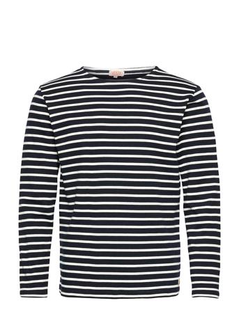 Breton Striped Shirt "Houat" T-Langærmet Skjorte Blå Armor Lux