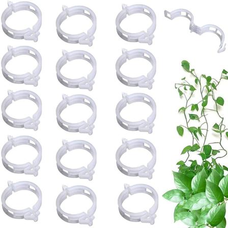 100 stk. Plastklips for hageplanter Gjenbrukbare tomatbånd for klatreplanter
