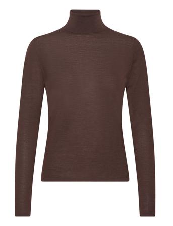 Sweater Milo Høyhalset Pologenser Brun Lindex*Betinget Tilbud